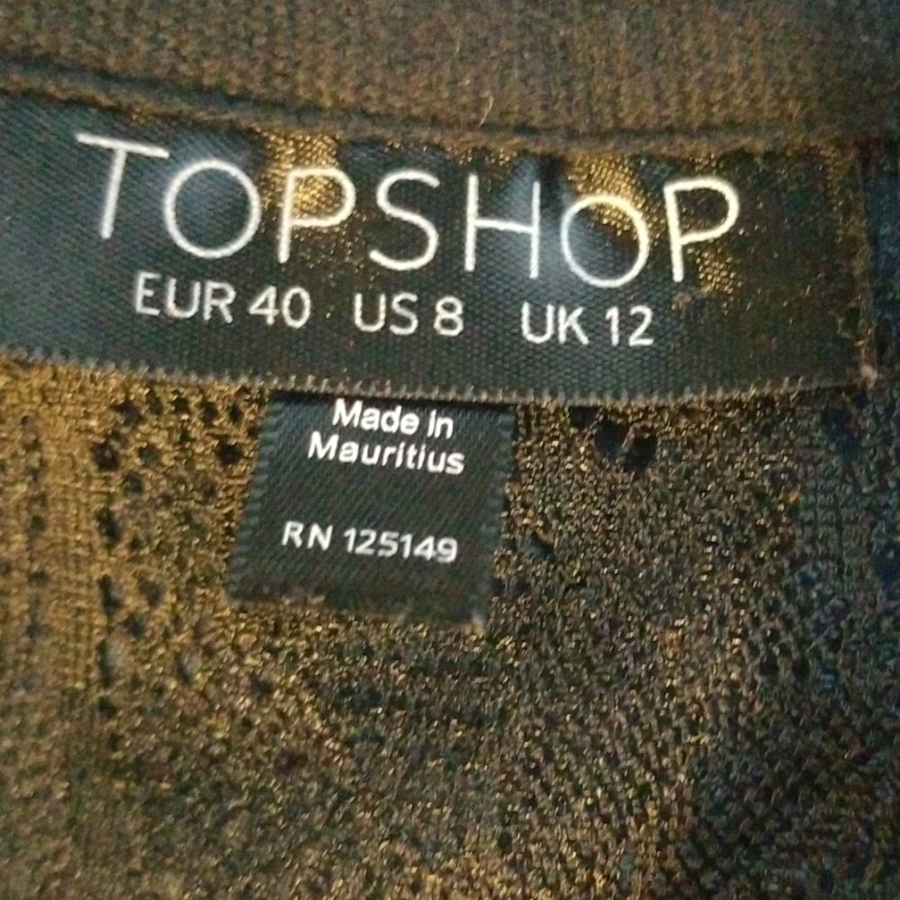 NWOT Topshop dress with lace shoulders size 8 - Picture 6 of 6